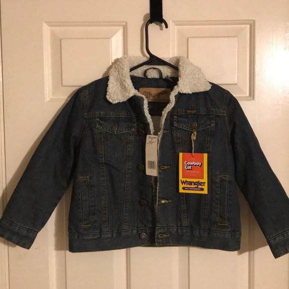 NEW! Wrangler Sherpa Lined Denim Jacket (Youth) - Picture 3 of 11